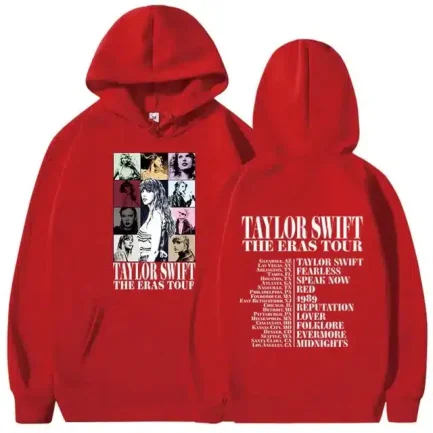 Taylor Swift Eras Tour red Hoodie