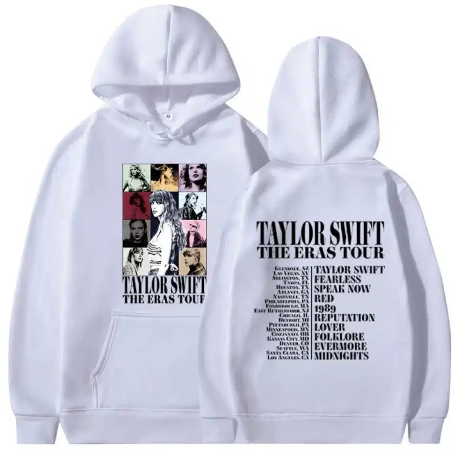 Taylor Swift Eras Tour White Hoodie