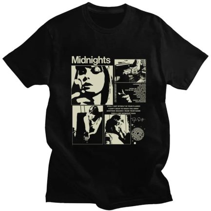 Printed Taylor Swift Midnights Shirt Black